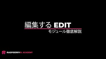 編集モジュール徹底解説 Edit Module | Raspberry AI Deep Dive in Japanese