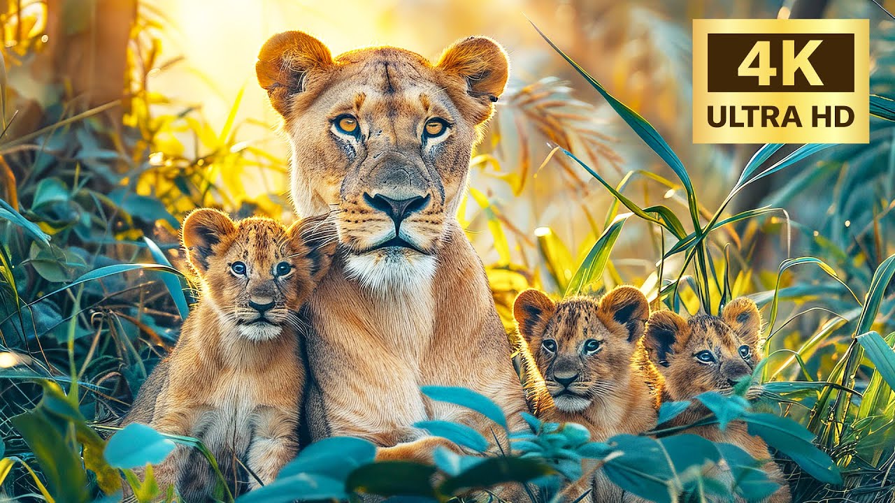 Amazing Wildlife Moments: Lion Family & Wild Animals in 4K Ultra HD