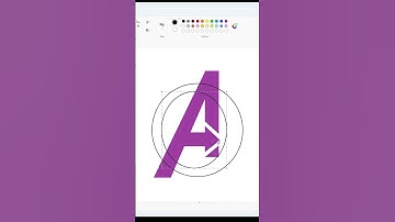 Drawing The Avengers logo using MS Paint #shorts