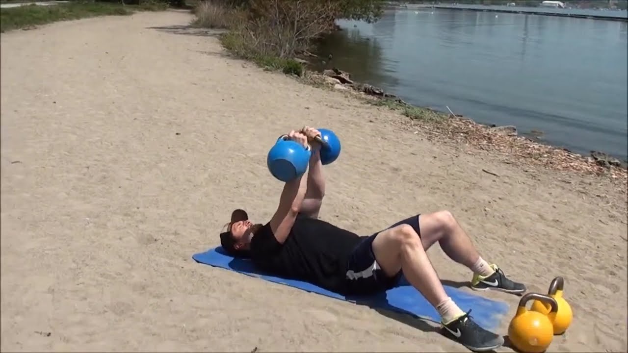 Chest Workout Exercise Video Kettlebell Chest Fly YouTube