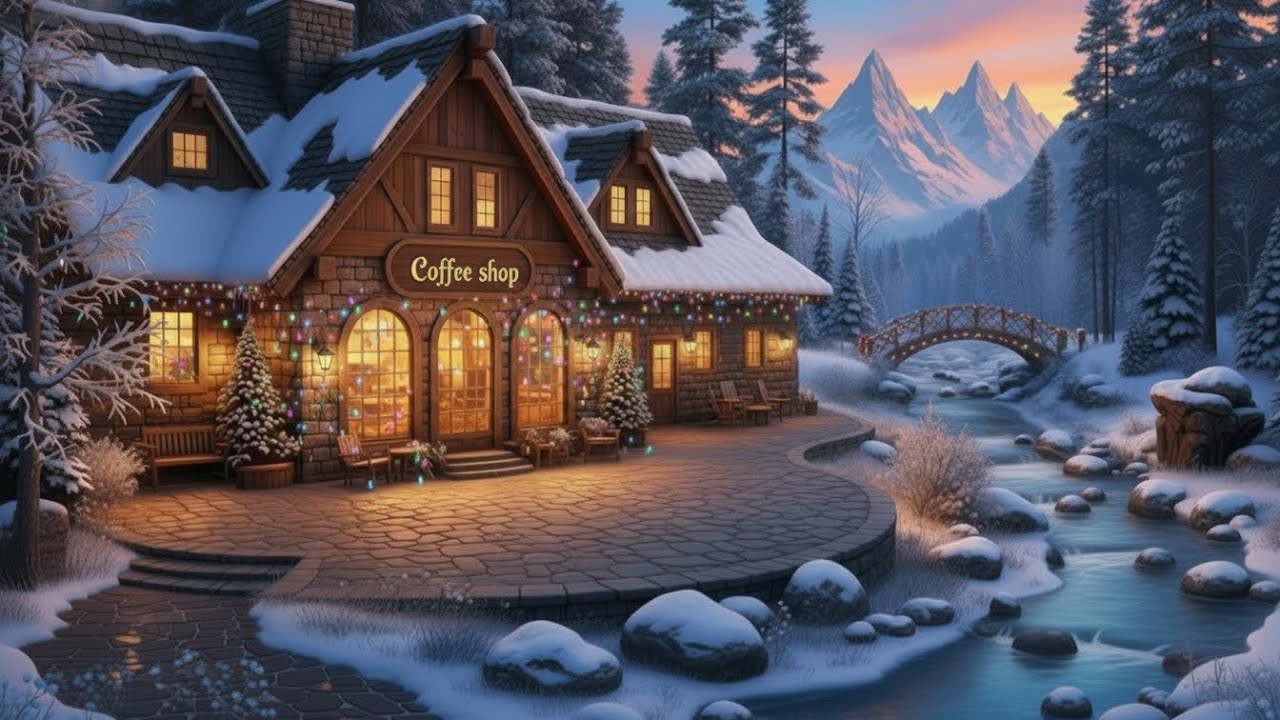 Warm Winter Jazz Coffee Shop Ambience ☕ Relaxing Jazz Music for Work, Study & Focus