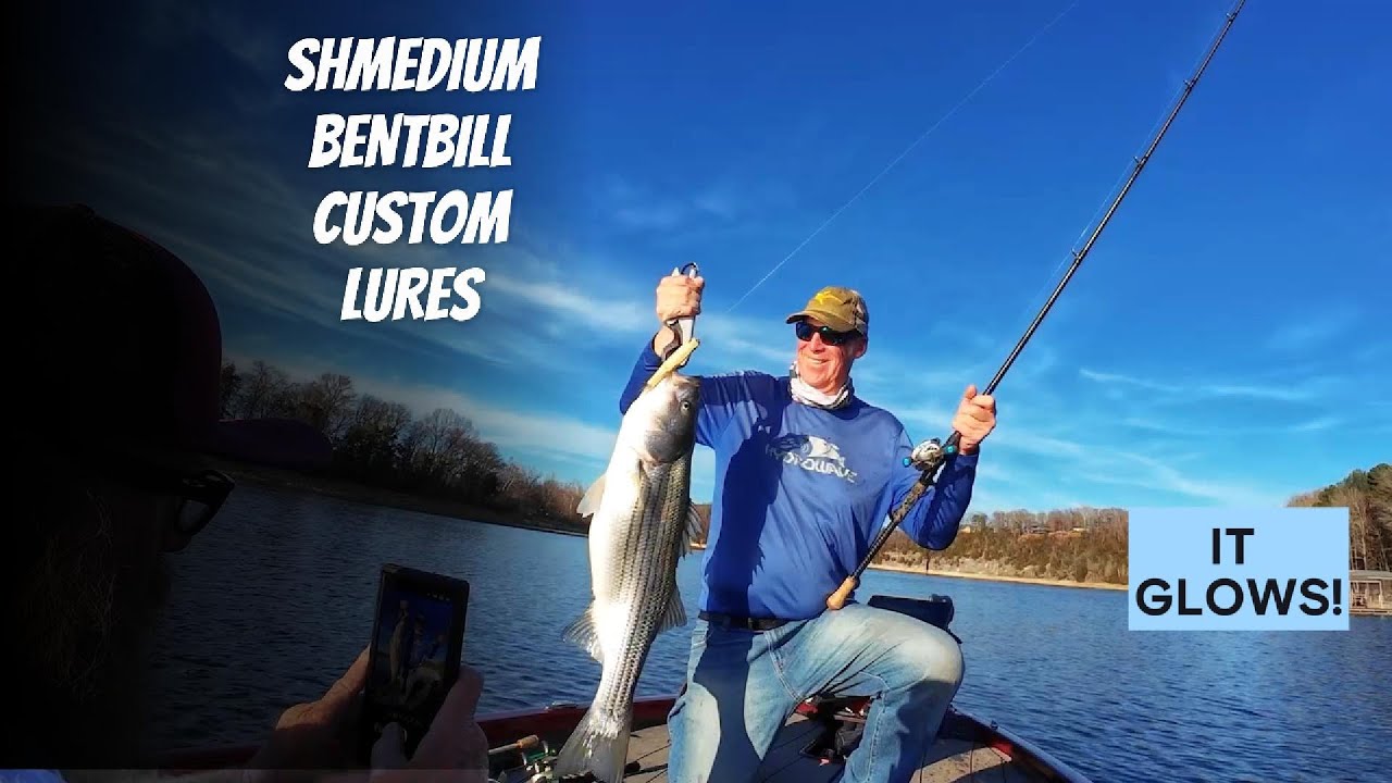 Сегодня полосатые окуни охотились только на более крупные скользящие приманки Shmedium Bentbill C...