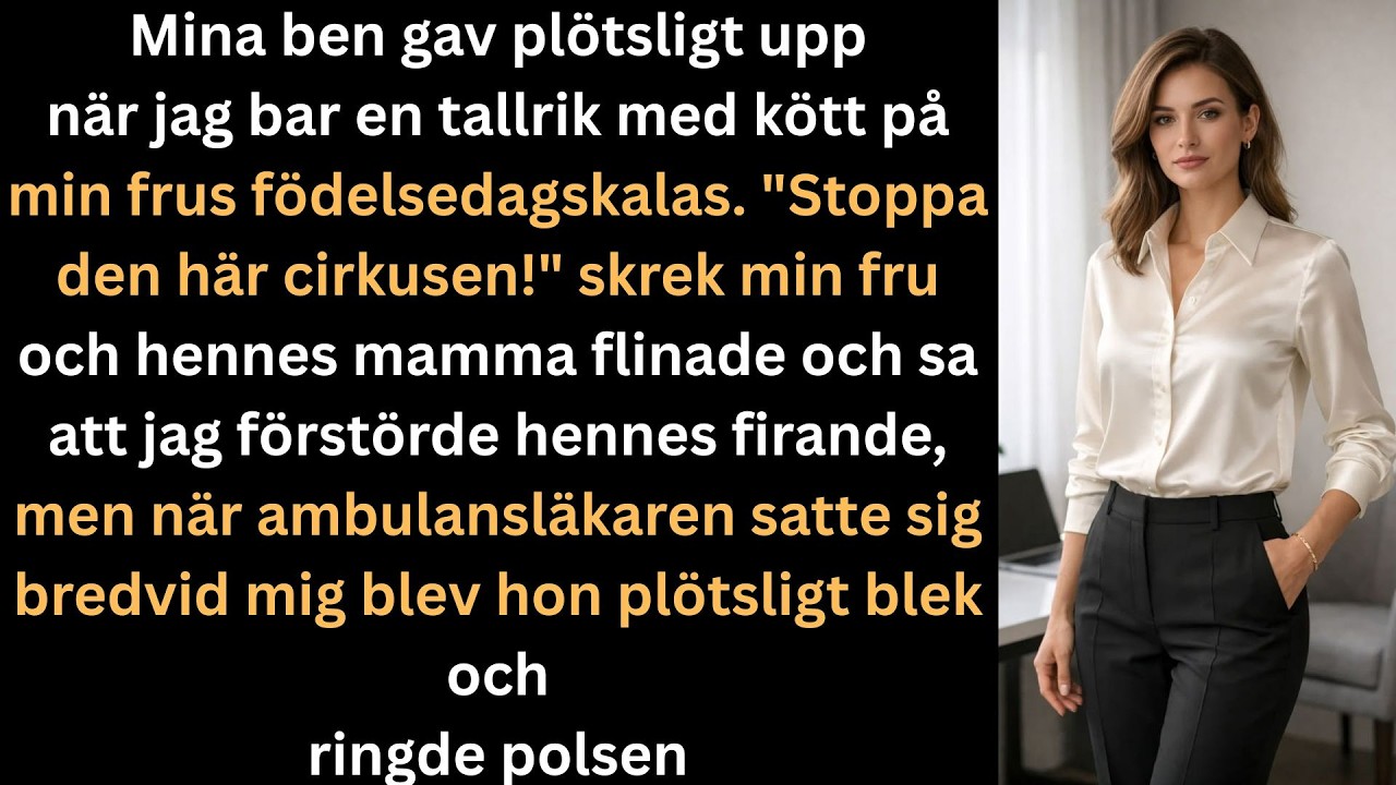 På min frus födelsedagsfest gav mina ben plötsligt vika Stoppa den här cirkusen skrek min fru när