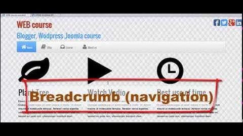 Breadcrumb menu navigation