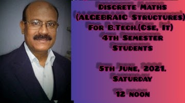 Discrete Maths (Algebraic Structure)