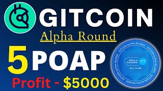 🔥Gitcoin Alpha Rounds Poap Quest Gitcoin 5 Unique Poap For Donors Big Airdrop