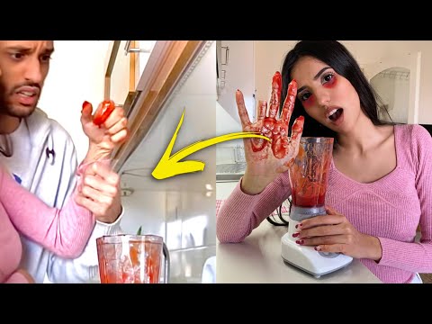 مقلبت انس لمدة يوم كامل انقطع اصبعي 