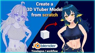 Create a 3D VTuber Model from Scratch (Aeely) | Complete Build Timelapse