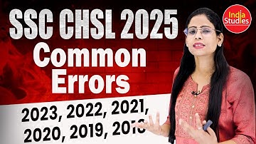 SSC CHSL Common Errors 2018 to 2023 || With Soni Mam