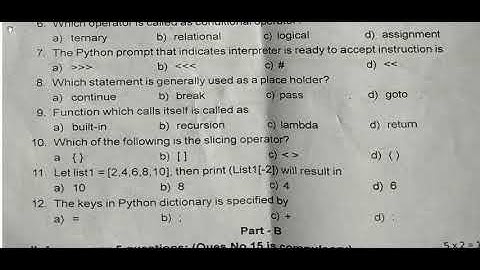 12th Computer Science First Mid Term Question Paper 2019-20 | Kanchipuram District | English Medium
