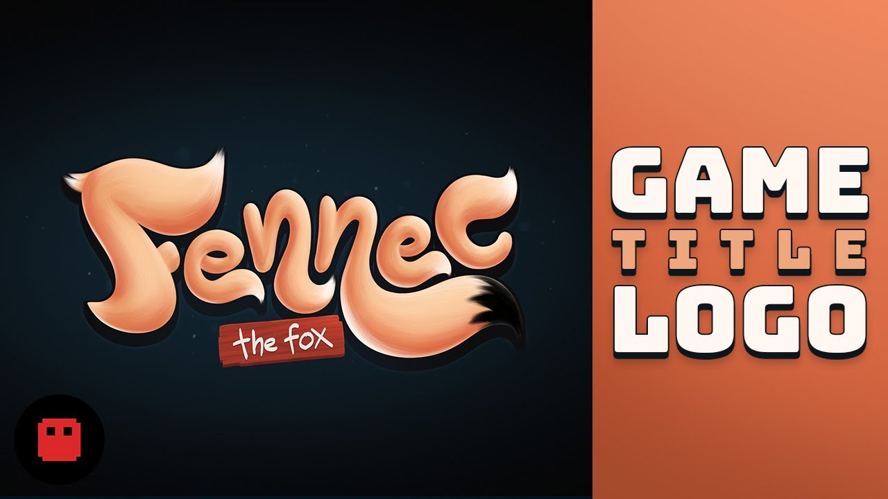 Game title logo illustration | How to draw | Game UI - Fennec game art E01