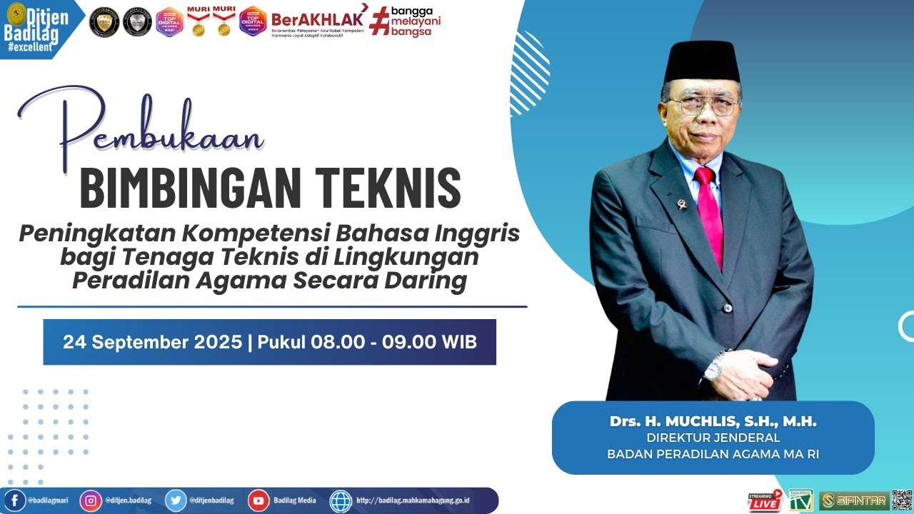 Pembukaan Bimbingan Teknis - Peningkatan Kompetensi Bahasa Inggris bagi Tenaga Teknis (24-09-2025)