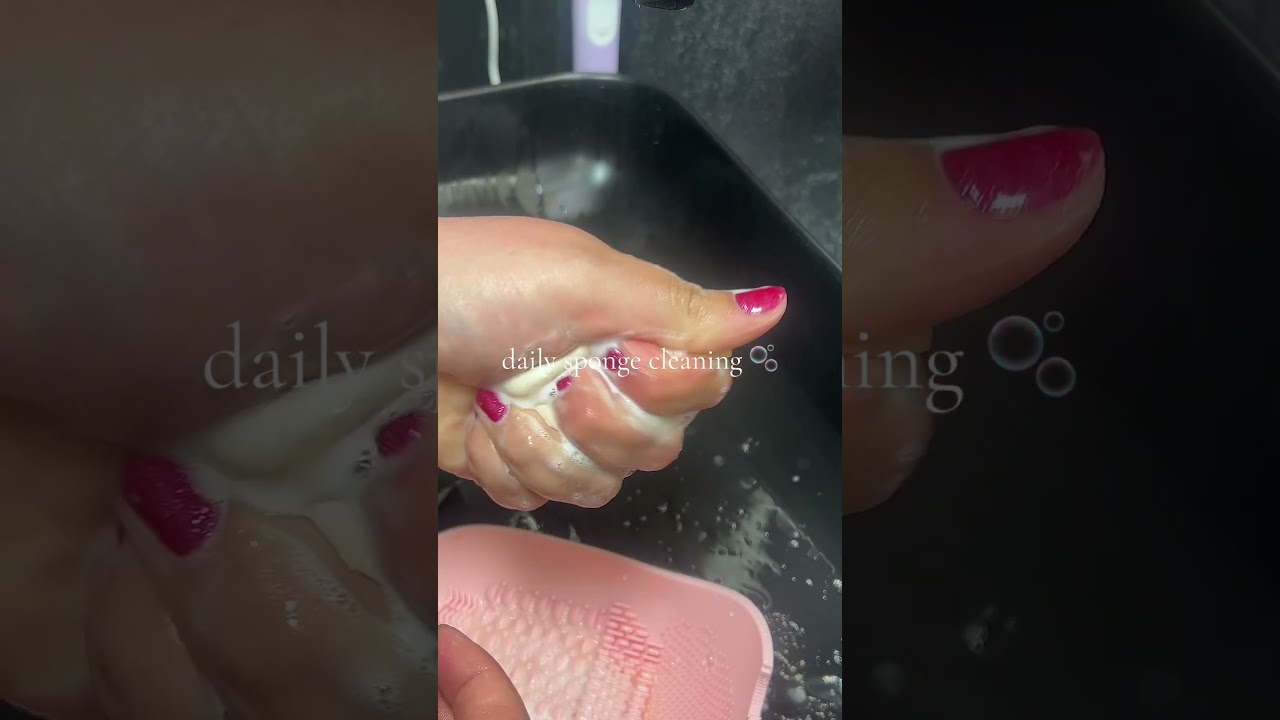 daily sponge cleaning 🫧 #asmr #satisfyingvideo #cleanwithme #beauty #viral