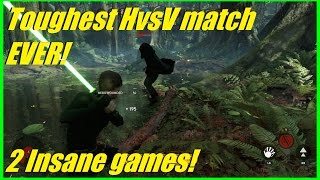 Star Wars Battlefront - The toughest matches EVER! 2 Insane games! (HvsV)
