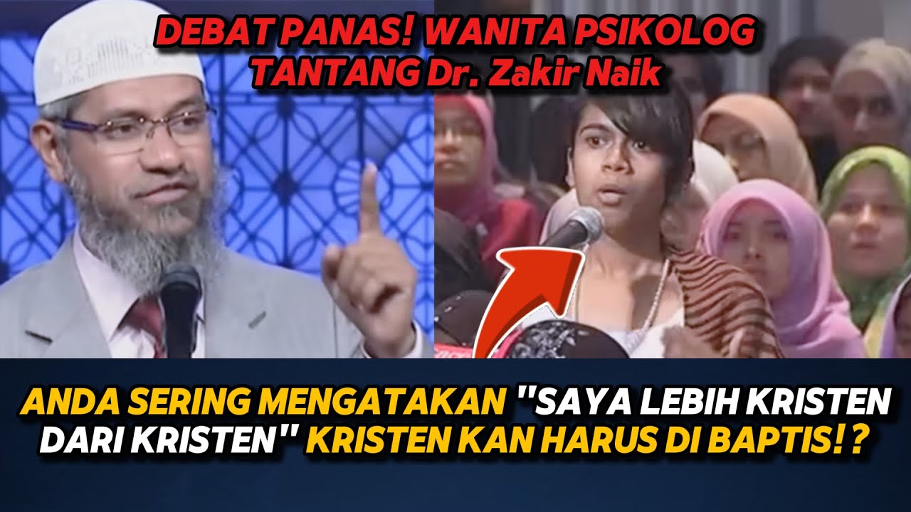 Жаркие дебаты! Женщина-психолог бросает вызов доктору Закиру Наику из-за его высказываний о том, ...