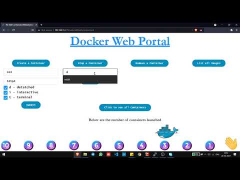 Docker Web Portal using JS & Python CGI