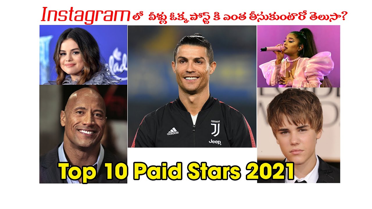 Instagram highest paid stars 2021 | Top 10 earners per post | 10 ...