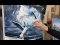 TUTO PEINTURE: LES MOUETTES par Nelly LESTRADE