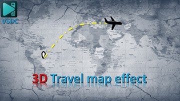 3D travel map effect for travel videos with VSDC video editor | VSDC edits by saif