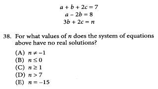 SAT Math 2 Prep Part 2 Diagnostic Practice Test2 Q38