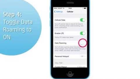 iPhone 5C: Turn on/off data roaming