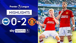 Dalot and Hojlund strike as Reds end with win | Brighton 0-2 Man United | Premier League Highlights