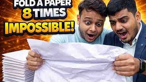 Can You Fold a Paper 8 Times? 😲 | Experiment