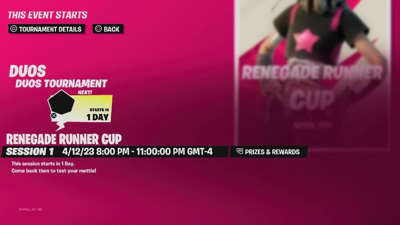 How Many Points To Win The Zero Build Renegade Runner Cup