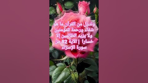 وننـزل من القرآن ما هو شفاء ورحمة للمؤمنين ولا يزيد الظالمين إلا | الآية 82 من سورة الإسراء