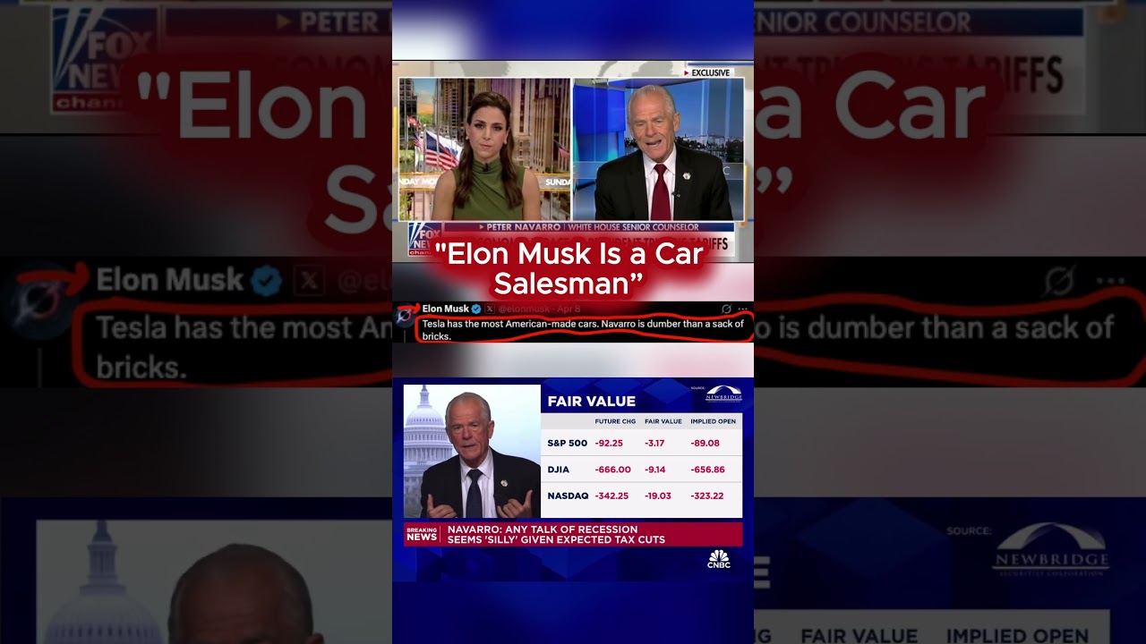 Peter Navarro Slams Elon Musk on Tariffs: “He Just Sells Cars” 🚗💥 