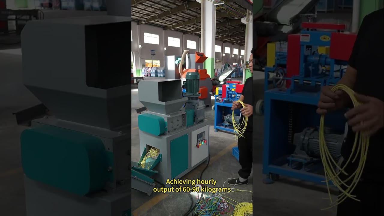 New LX-300A 180kg/h Automatic Waste Copper Cable Wire Grind Crush Granulator Equipment Machine