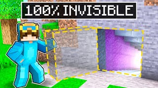 100% INVISIBLE Door To My SECRET Minecraft Base!