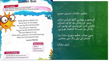 Unit 2, Gifts of Nature, Reading and Translation, Activities, Grade 3, One Nation One Curriculum