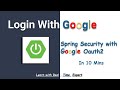 Spring Security with  Google Oauth2 | Login With Google | Oauth2 Server