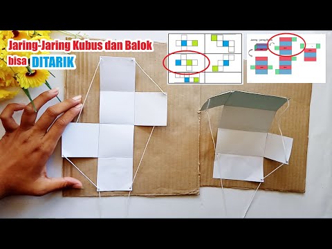 Cara Membuat Jaring Jaring Balok dan Kubus yang Bisa Ditarik - Tutorial Jaring-jaring Bangun Ruang