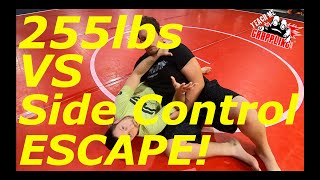 255lbs VS 155lbs Side Control ESCAPE!