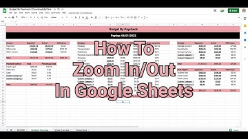 How to zoom in/out in Google Sheets | Instruction Guide