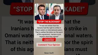 MACRON SLAMS IRAN: Don't Touch The Strait of Hormuz!