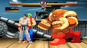 MASTER RYU & MASTER KEN vs JUGGERNAUT - Highest Level Amazing Fight!