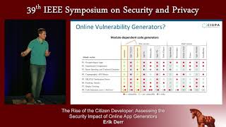 The Rise of the Citizen Developer: Assessing the Security Impact of Online App Generators screenshot 5