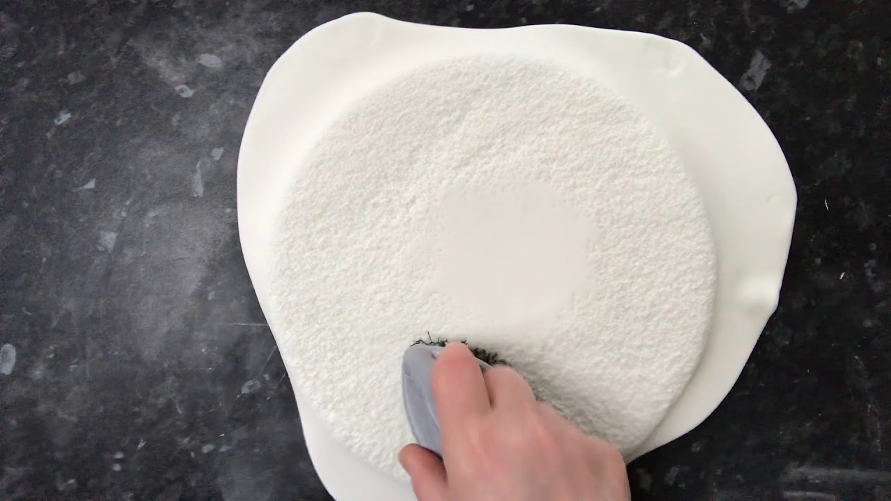 How to ice Fondant snow cake board