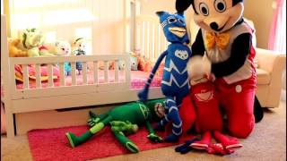 Pj Masks Life Size Talking Plush Toys With Mickey Mouse Part 1