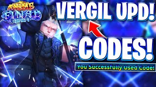 👑*VERGIL UPD* ALL VERGIL UPDATE CODES FOR ANIME FINAL QUEST (AFQ) | ROBLOX ANIME FINAL QUEST CODES