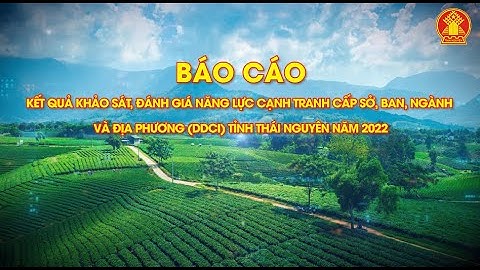 THÁI NGUYÊN |  BÁO CÁO CHỈ SỐ NĂNG LỰC CẠNH TRANH CẤP SỞ, NGÀNH VÀ ĐỊA PHƯƠNG DDCI 2022