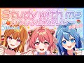 【作業用BGM】のあ・えと・るな女子組と一緒に勉強リレー✏️ ⌇study with me⌇キャラクター⌇女の子⌇カラフルピーチ(非公式FA)