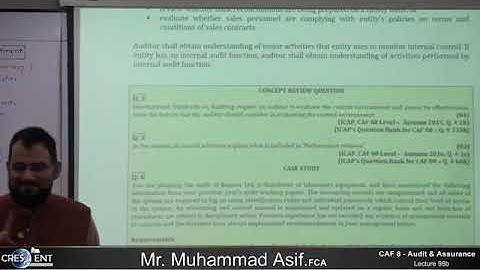 CAF 08 - AUDIT   LECTURE # 98 b  BY SIR ASIF   SEPTEMBER 2024 ATTEMPT