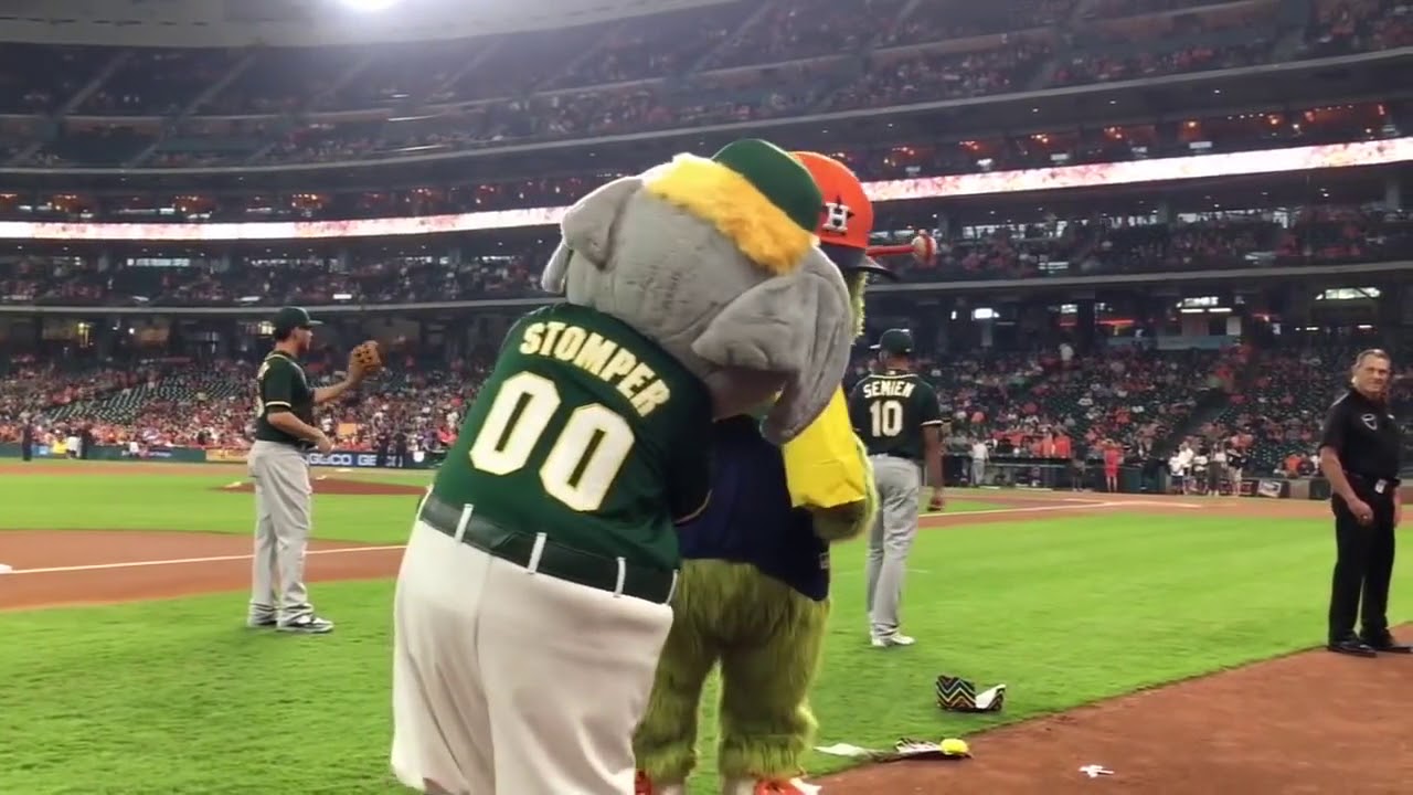 Orbit has birthday.for fun with fans in the stands - YouTube