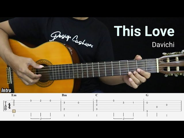 This Love (이 사랑) - Davichi - Fingerstyle Guitar Tutorial + TAB & Lyrics class=