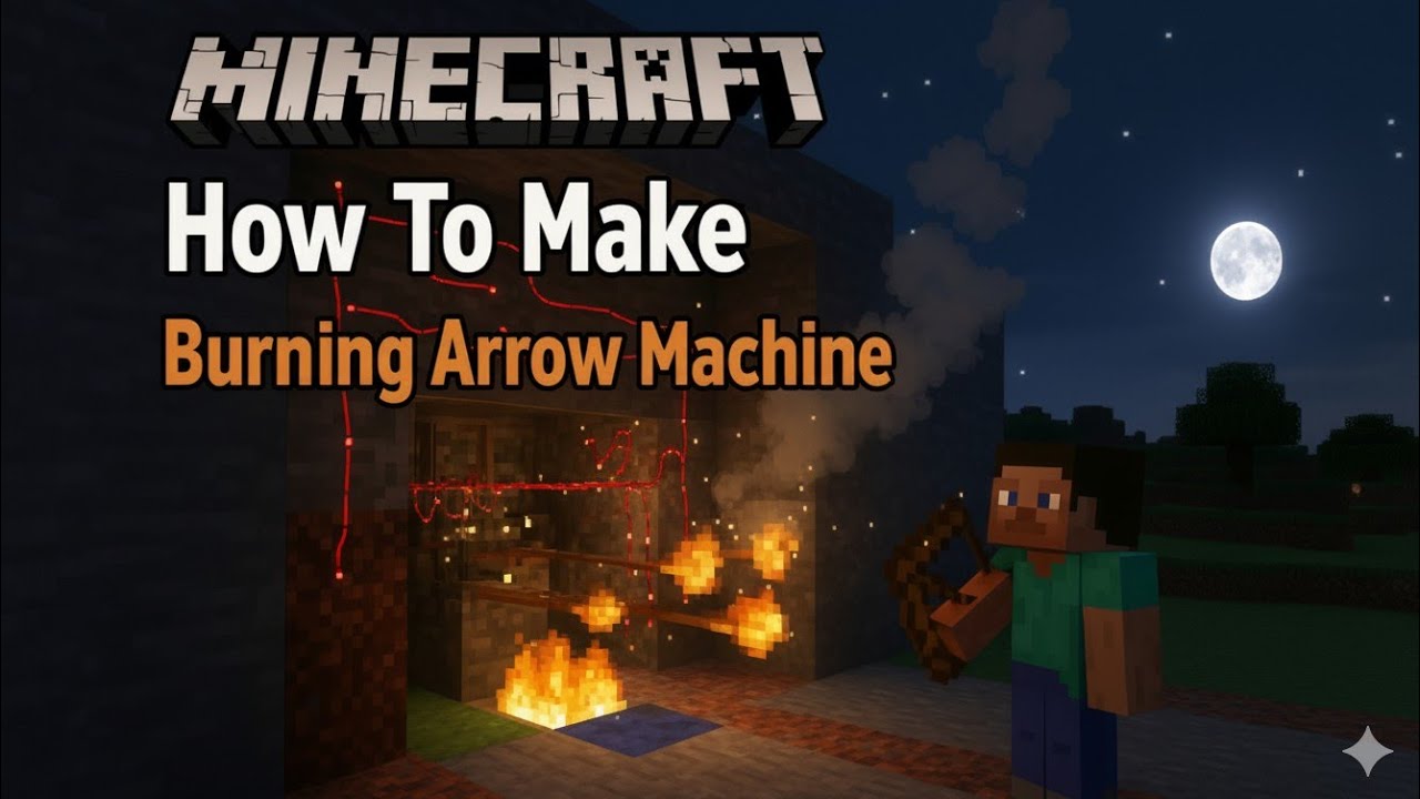 Minecraft | How To Make Burning Arrow Machine | 