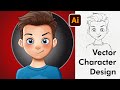 Male Cartoon Character Design - Digital Vector Drawing in Adobe Illustrator